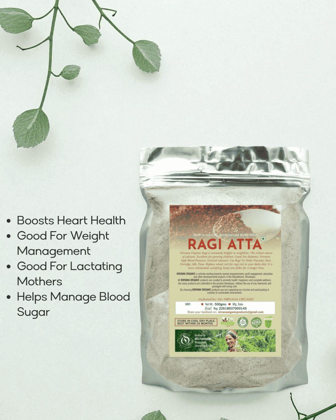 Combo Of Badri Cow A2 Ghee and Himalayan Ragi Atta(500gms)